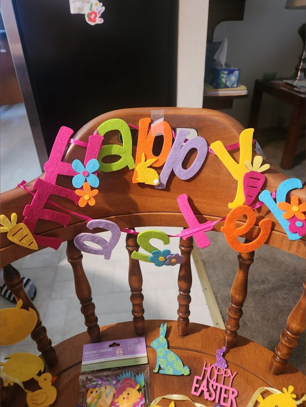 Colorful Easter Felt Banner and Egg Ornaments - Multi-Color